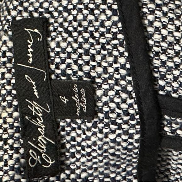 Elizabeth and James jacket Black Tweed Blazer Jacket Size 4. Cotton. - Picture 7 of 8
